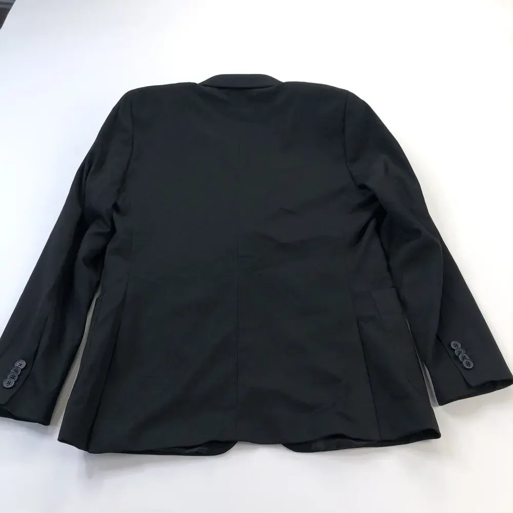 Banana Republic Tailored Fit 40 Polyester Button Blazer Sport Coat Black HRJ